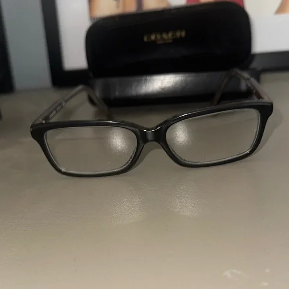 Coach Black and Gold Eyeglasses with Case - Picture 2 of 8